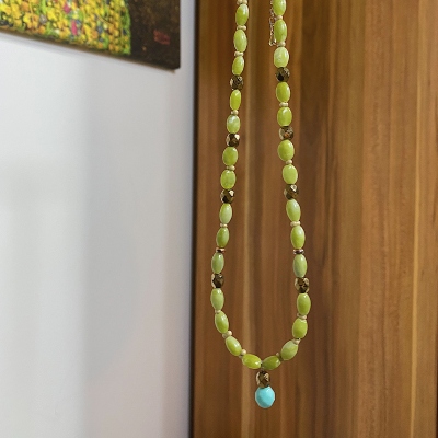 Phoebe Vintage Green Necklace