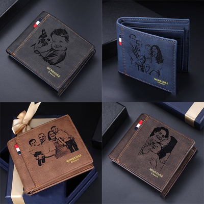 Personalized Men's Photo Leather Wallet